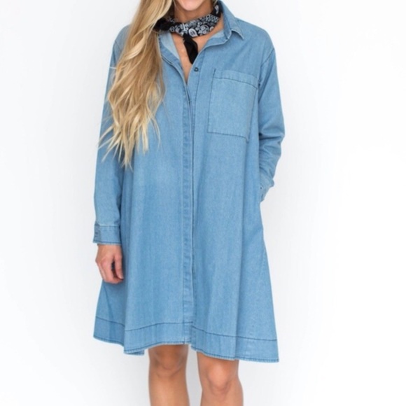Agnes and dora denim shirt dress Clearance